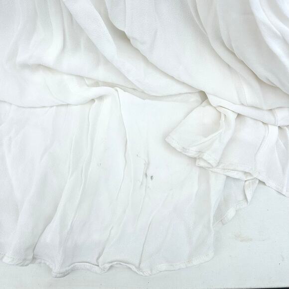 Reformation Peppermint Dress Ivory White Wedding Bridal Maxi Large V-Neck - Picture 9 of 12